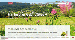 Desktop Screenshot of fraenkischer-gebirgsweg.de