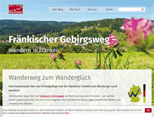 Tablet Screenshot of fraenkischer-gebirgsweg.de